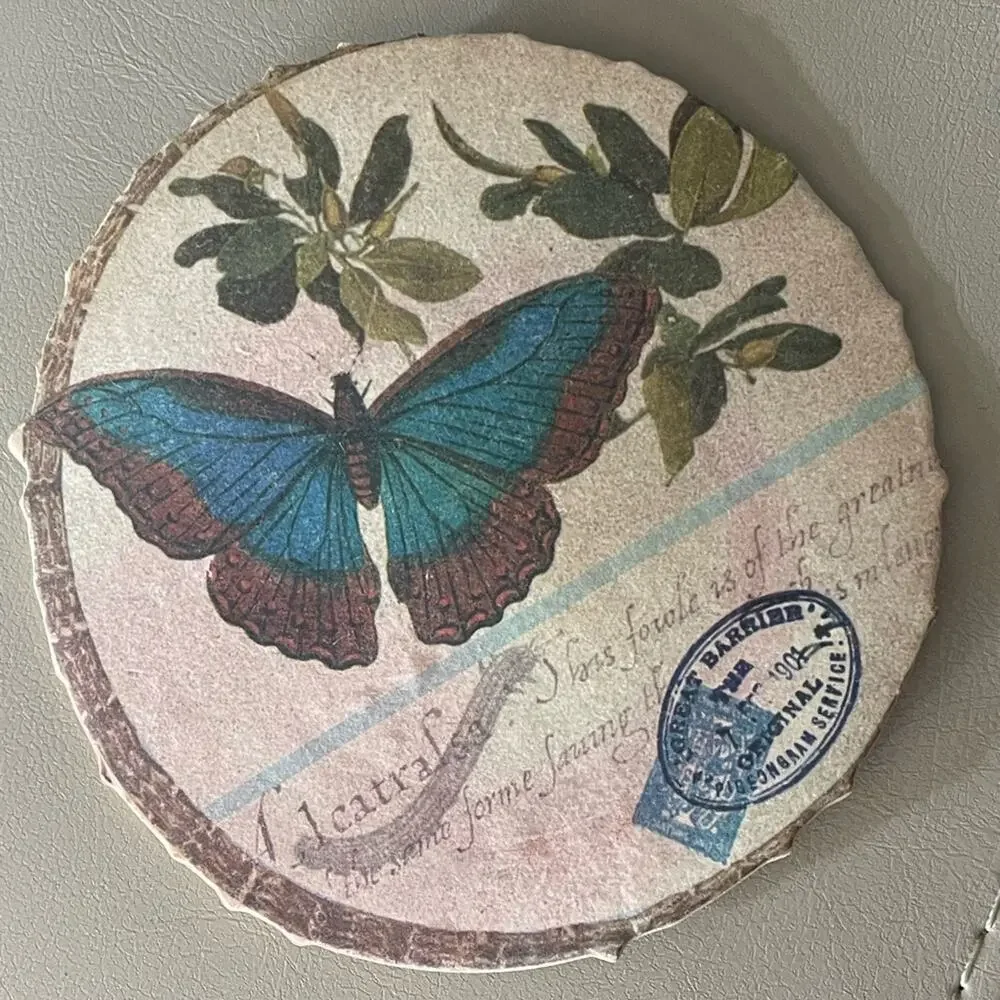 Nest of 12 Butterfly Coasters